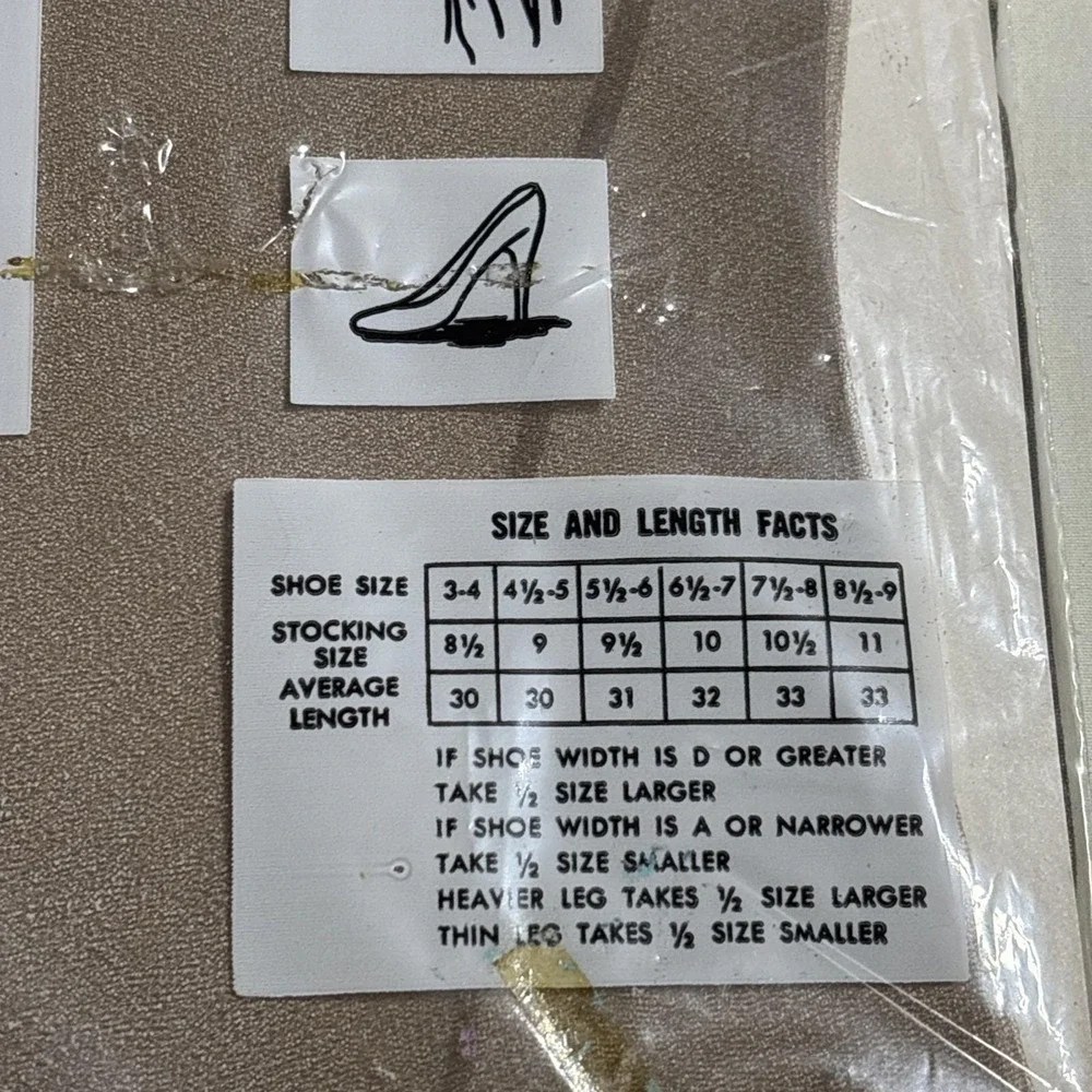 Vintage 1960s Coffee Stretch Nylon Pantyhose Forever‎ Beautiful Size 10.5